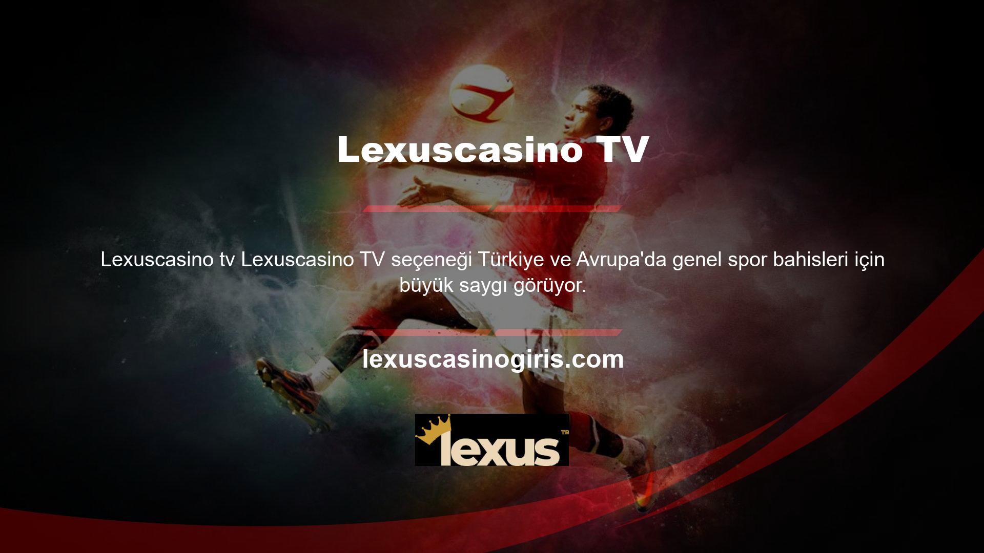 Lexuscasino TV ile, oyunu olduğu gibi izlemenizi sağlayan kullanıcı dostu tasarımı nedeniyle aradığınız tüm fırsatları kolayca bulabilirsiniz